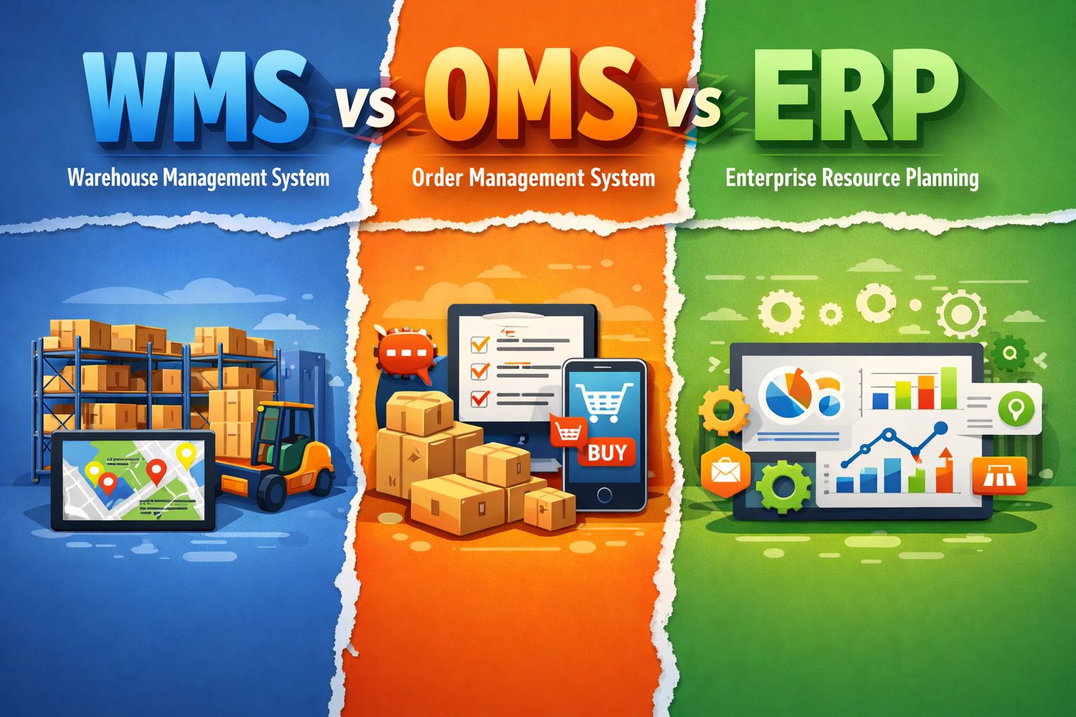 WMS vs OMS vs ERP