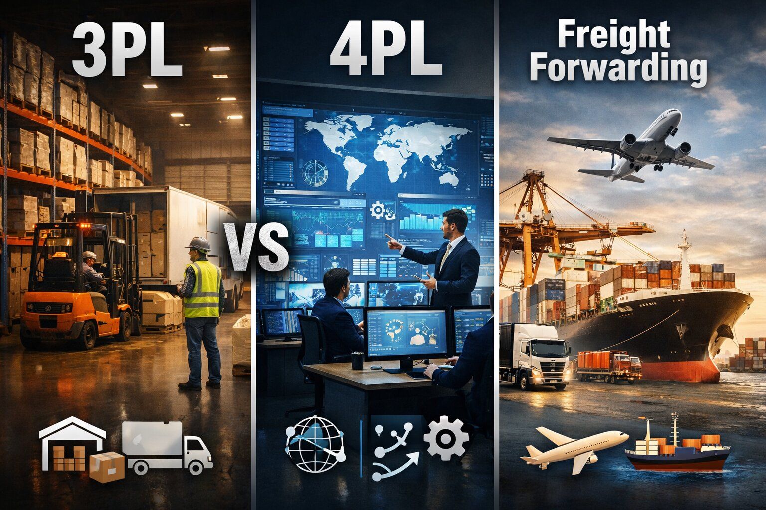 3PL vs 4PL vs Freight Forwarding