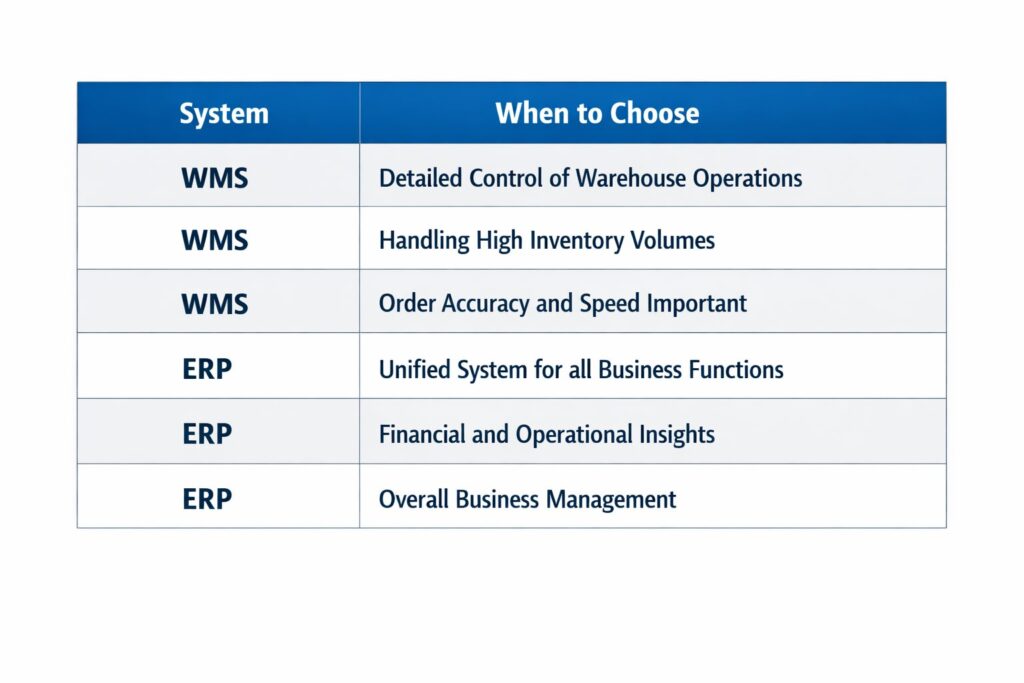 WMS vs ERP in Logistics- When to Choose
